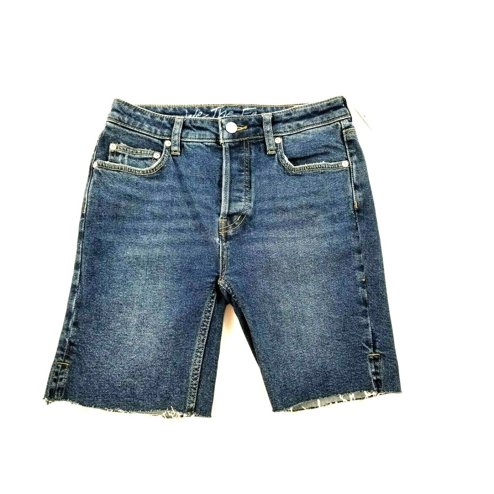 Free People Women Jean Shorts OB934644 Dark Denim Blue Size 25 New